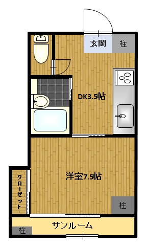 カサ古沢Ⅱ　Cタイプ　富山市古沢593番地　37,000円（税込）