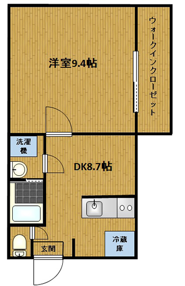 カサ田島　201号室　富山市婦中町田島546-3　46,000円（税込）